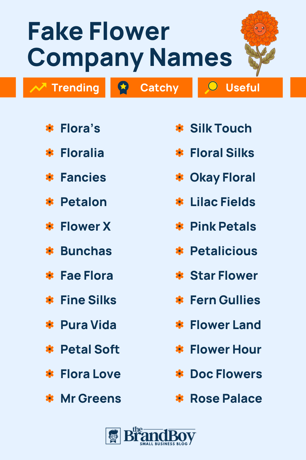 378+ Best Fake Flower Names and Ideas That You Can Use theBrandBoy