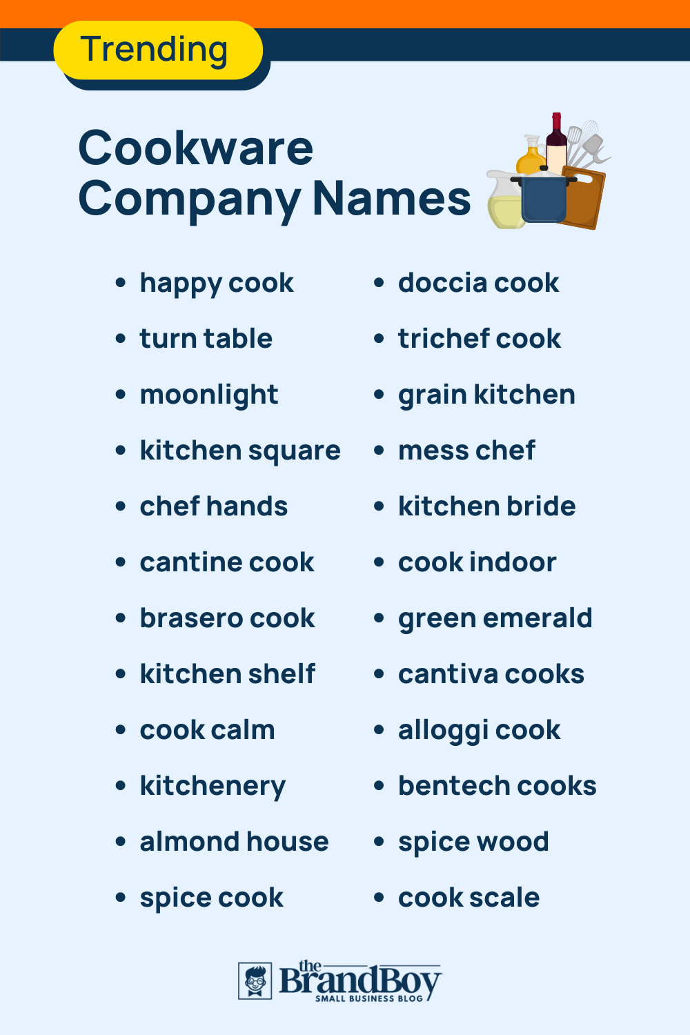 1080+ Cookware Company Name Ideas And Domains (Generator + Guide