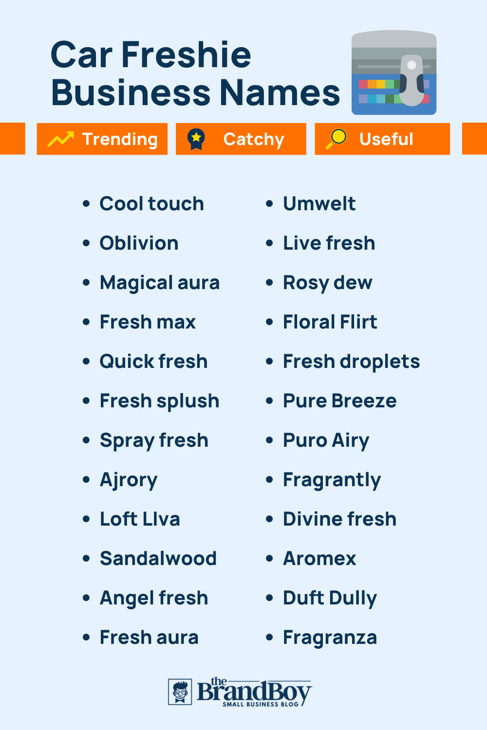 380+ Car Freshie Business Name Ideas And Domains (Generator + Guide