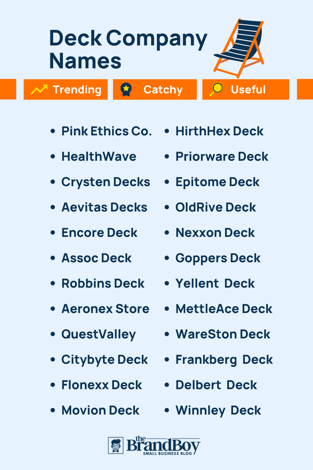 655+ Best Deck Company Names Ideas And Domains (Generator + Guide