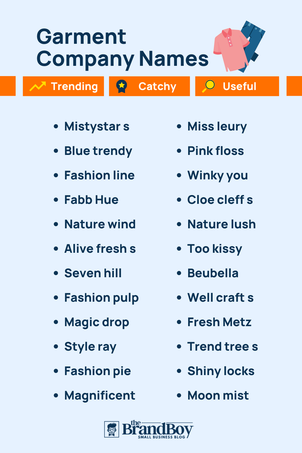 1583+ Garment Company Names Ideas (Generator + Guide)