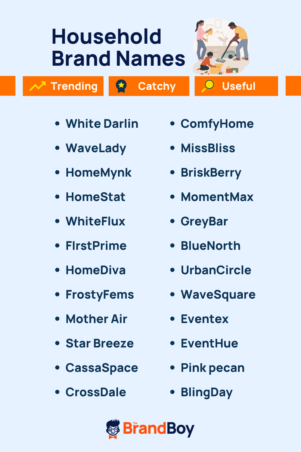 500+ Cool Household Brand Name Ideas with Generator BrandBoy