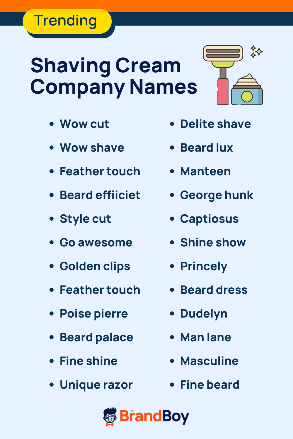 369+ Shaving Cream Company Names Ideas And Domains (Generator + Guide