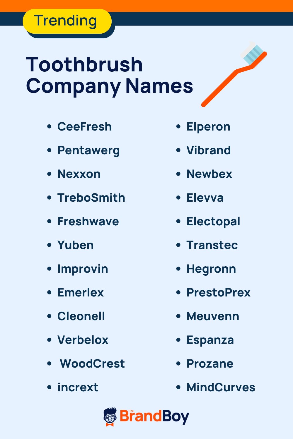 1255+ Toothbrush Company Names (Generator + Guide) BrandBoy