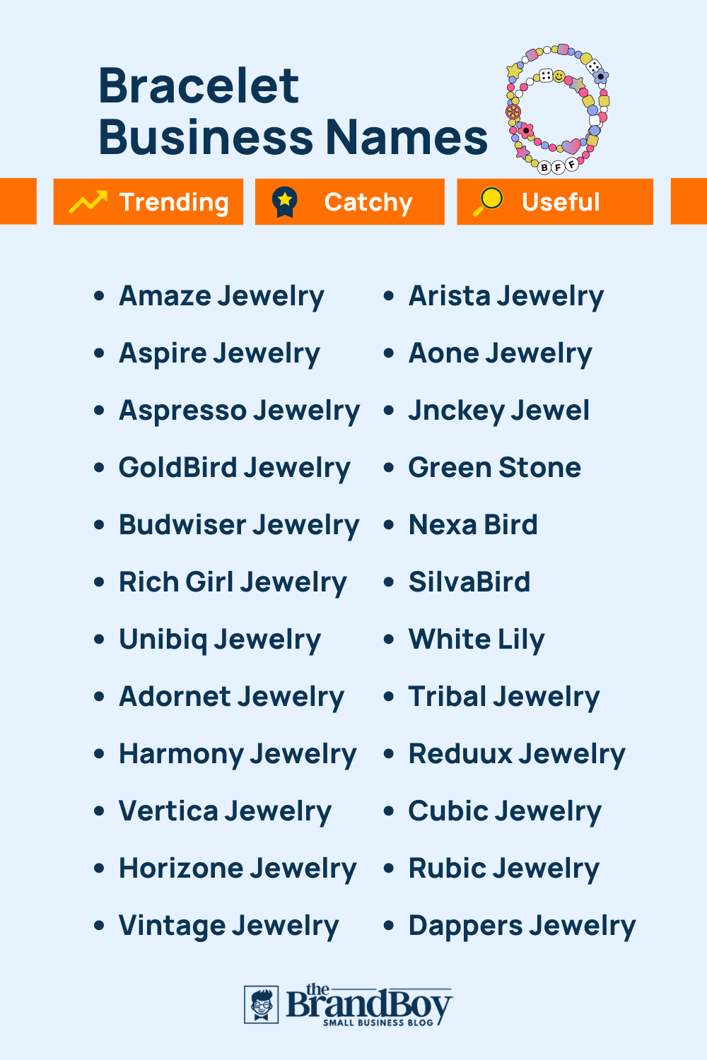 1250+ Bracelet Business Names Ideas (Generator + Guide)