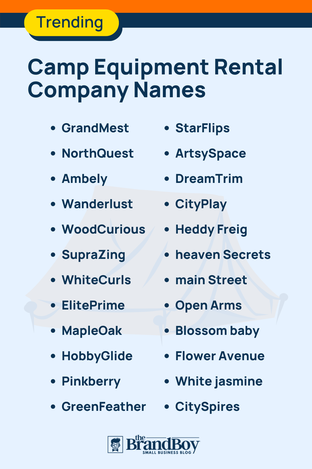 381+ Best Camp Equipment Rental Company Names theBrandBoy