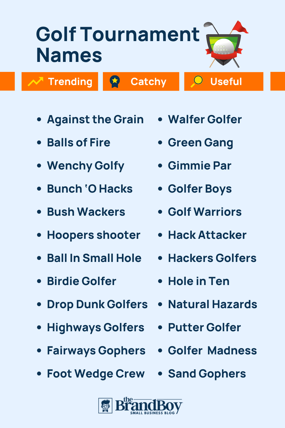 350 Golf Tournament Names Ideas