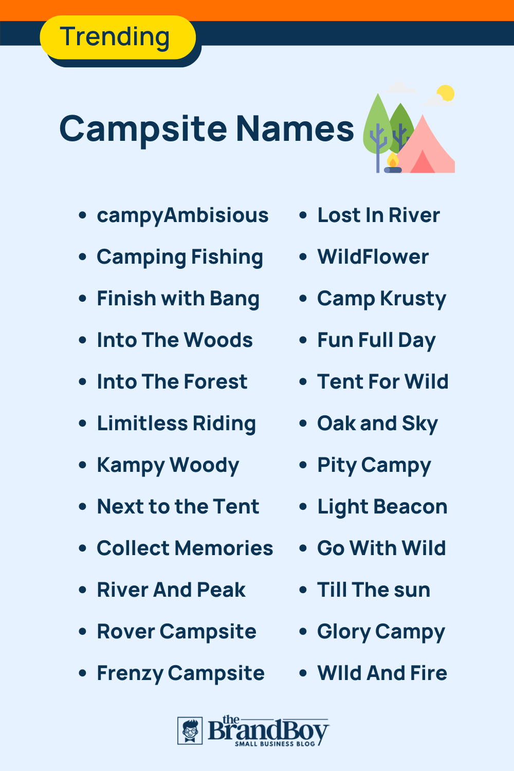 655+ Best Campground and Campsite Names
