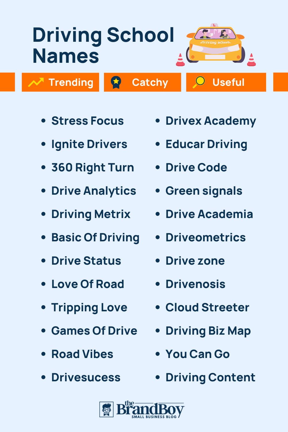 2220 Best Driving School Names Generator Guide TheBrandBoy Com