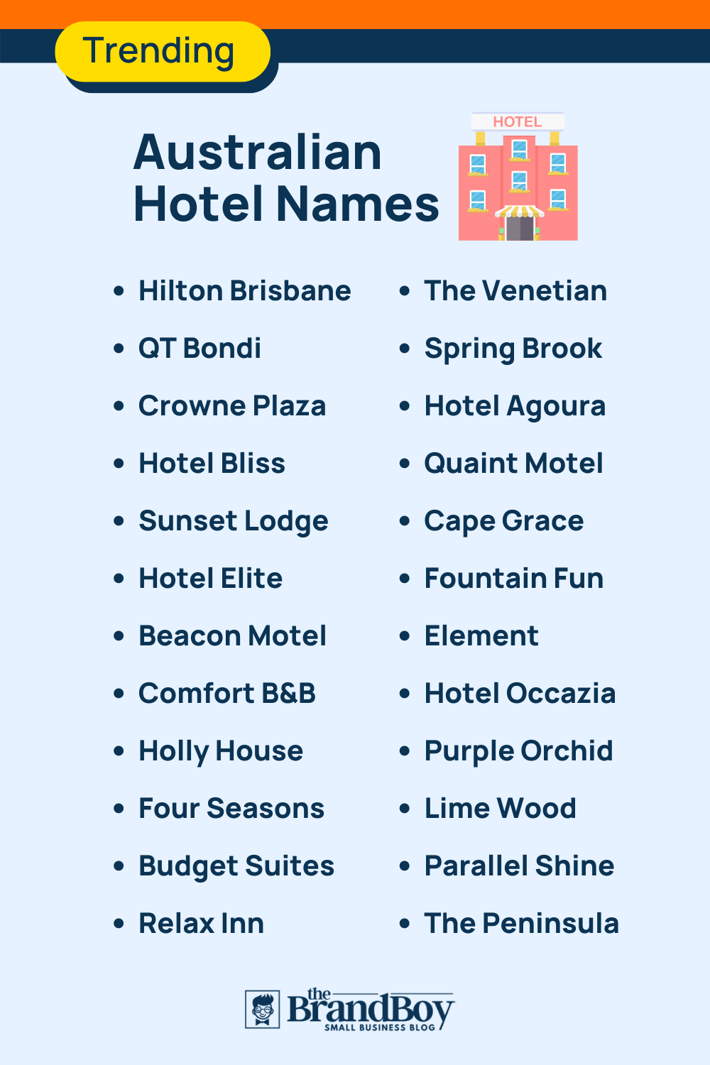 175+ Coolest Australian Hotel Names Ever theBrandBoy