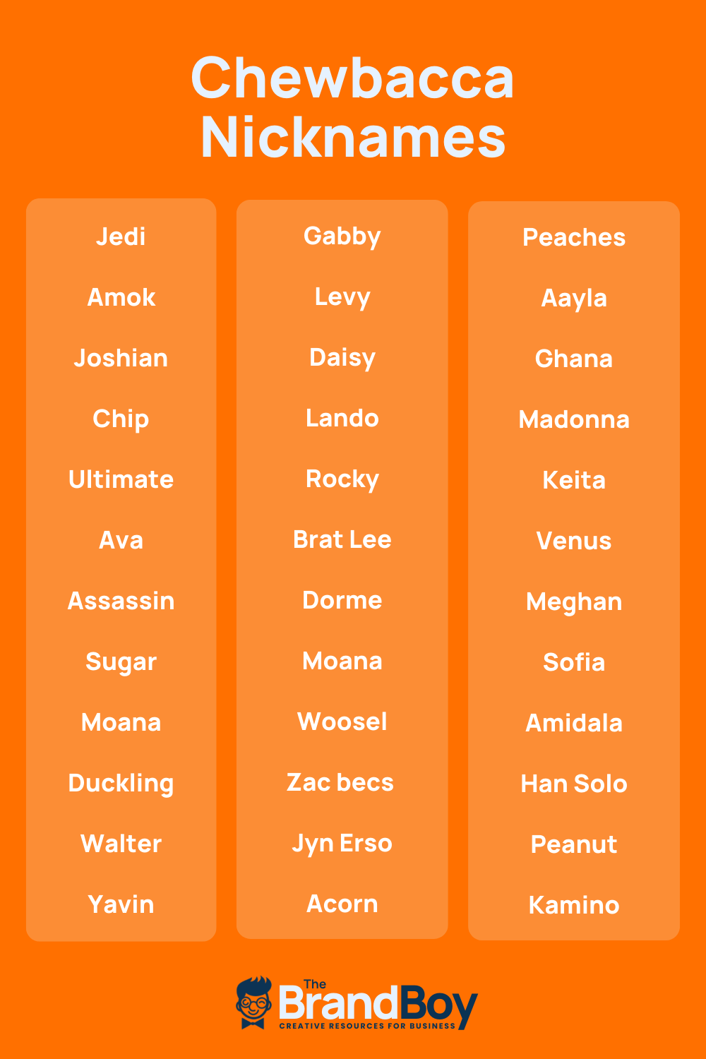 Chewbacca Nicknames 600 Catchy And Cool Names BrandBoy