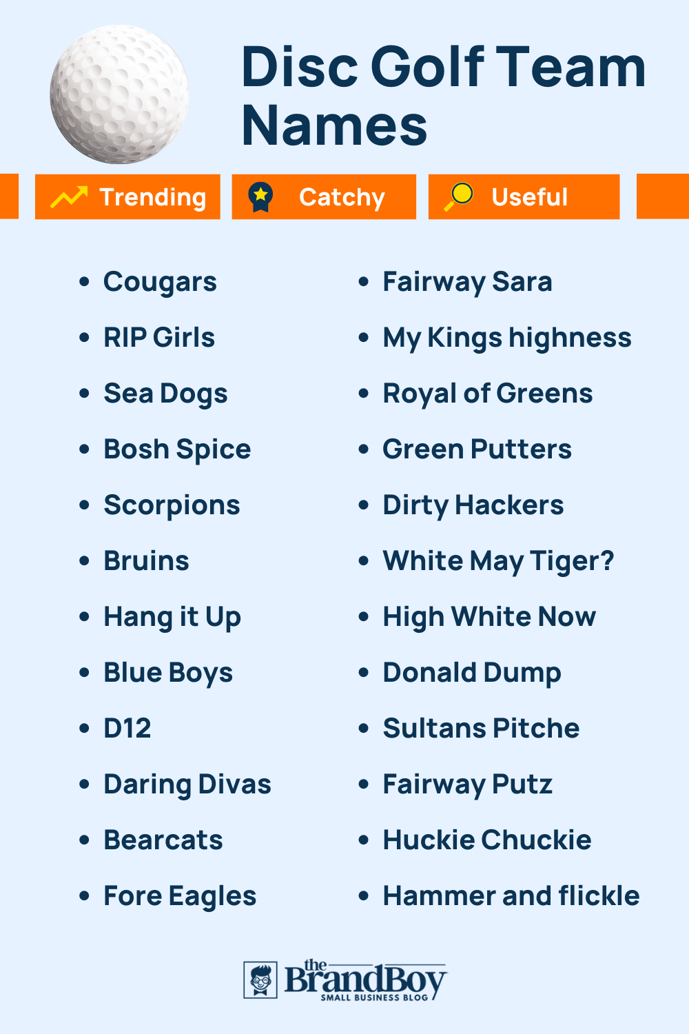 600 Cool Disc Golf Team Names Ideas Generator BrandBoy