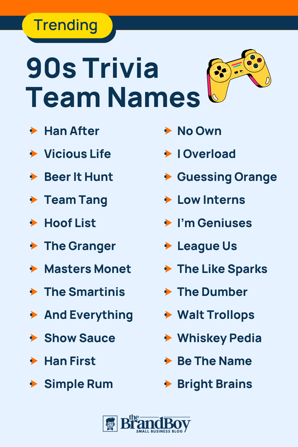 600 Cool 90s Trivia Team Names Ideas Generator BrandBoy