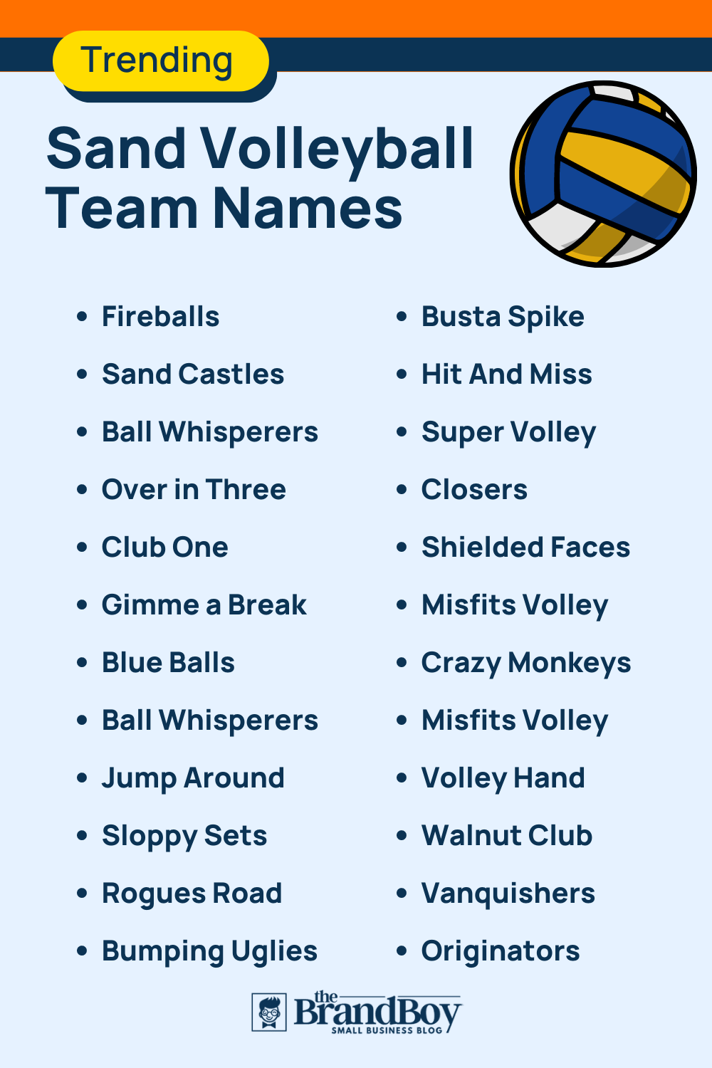 500 Cool Sand Volleyball Team Names Ideas (Generator) BrandBoy