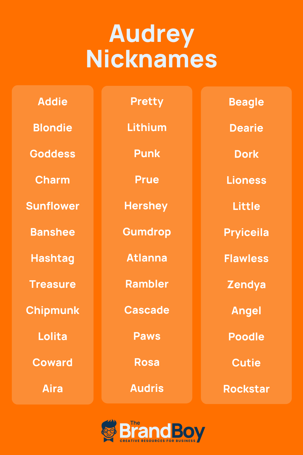 Audrey Nicknames 628 Cool And Catchy Nicknames BrandBoy audrey-nicknames-628-cool-and-catchy-nicknames-brandboy