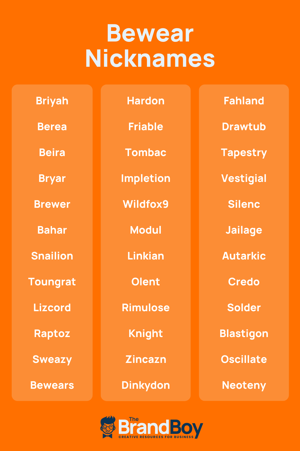 Bewear Nicknames 692 Cool And Catchy Names BrandBoy