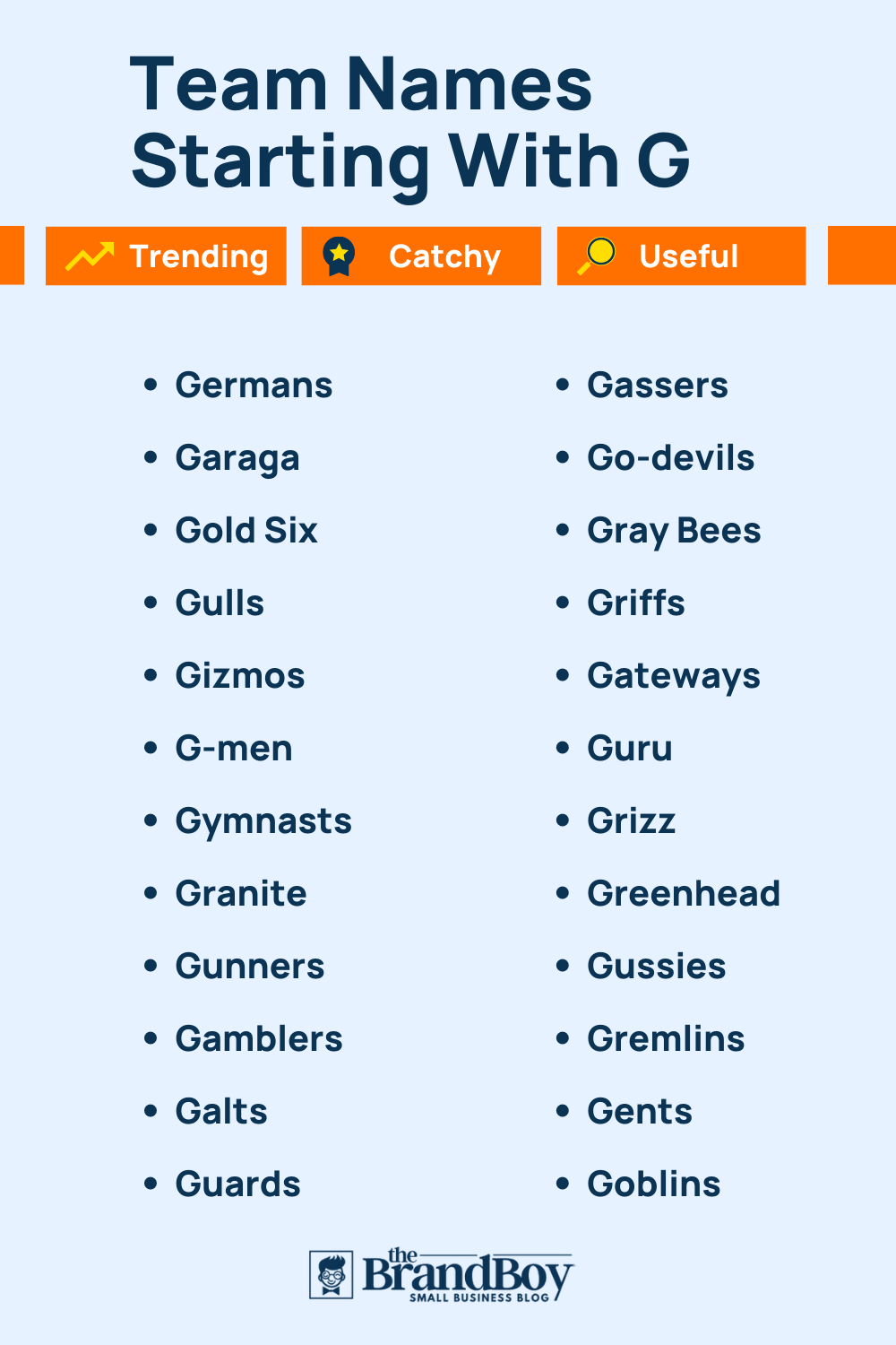 200 Cool Team Names Starting With G Generator BrandBoy