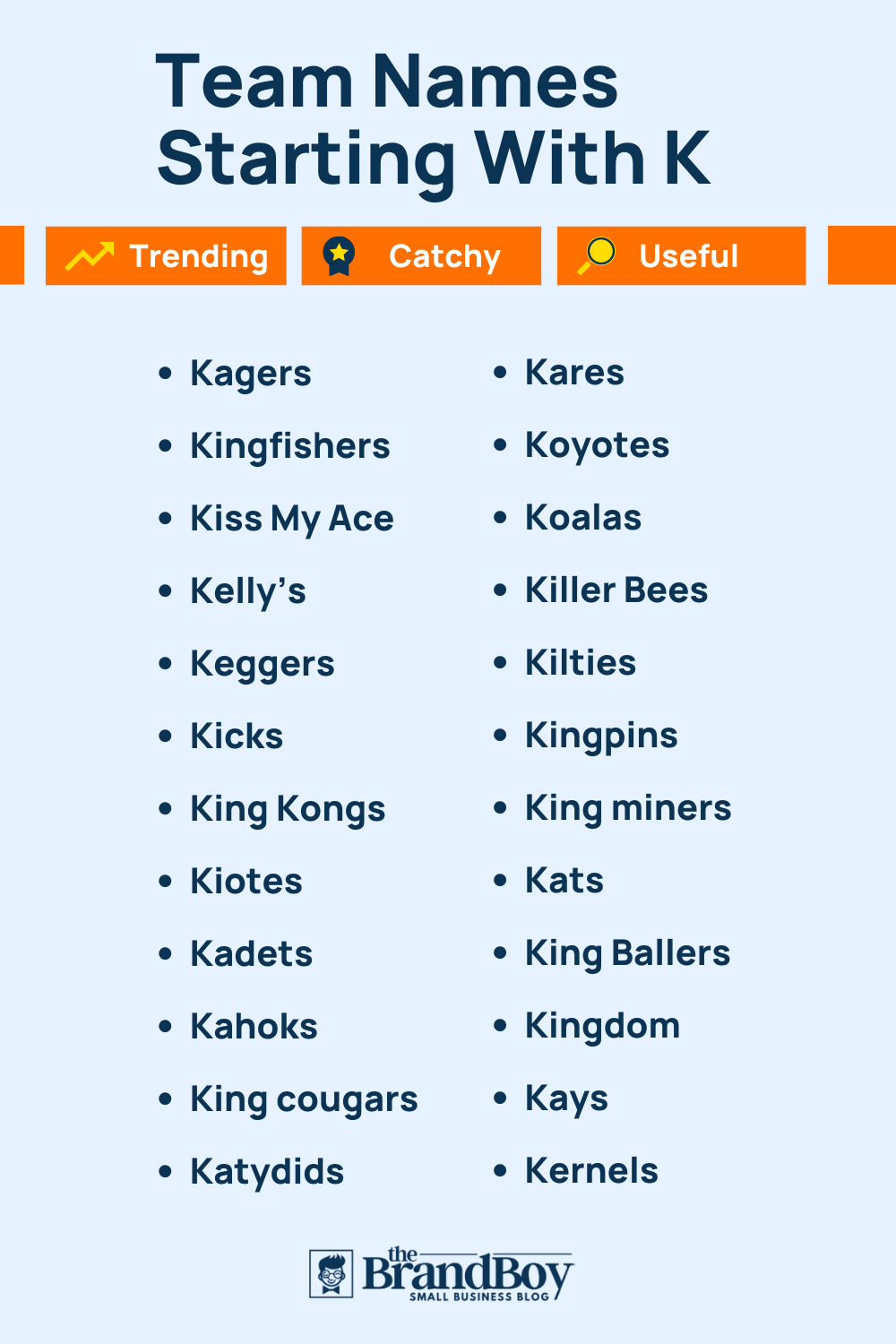 250+ Cool Team Names Starting With K (Generator) BrandBoy