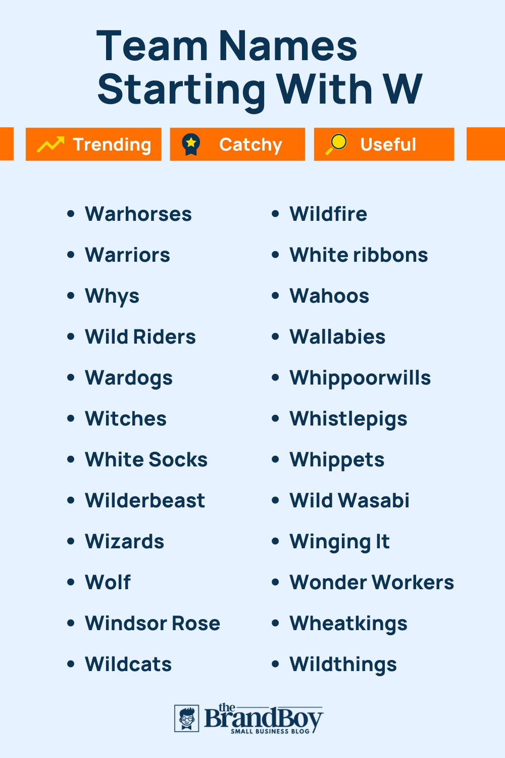 300 Cool Team Names Starting With W BrandBoy