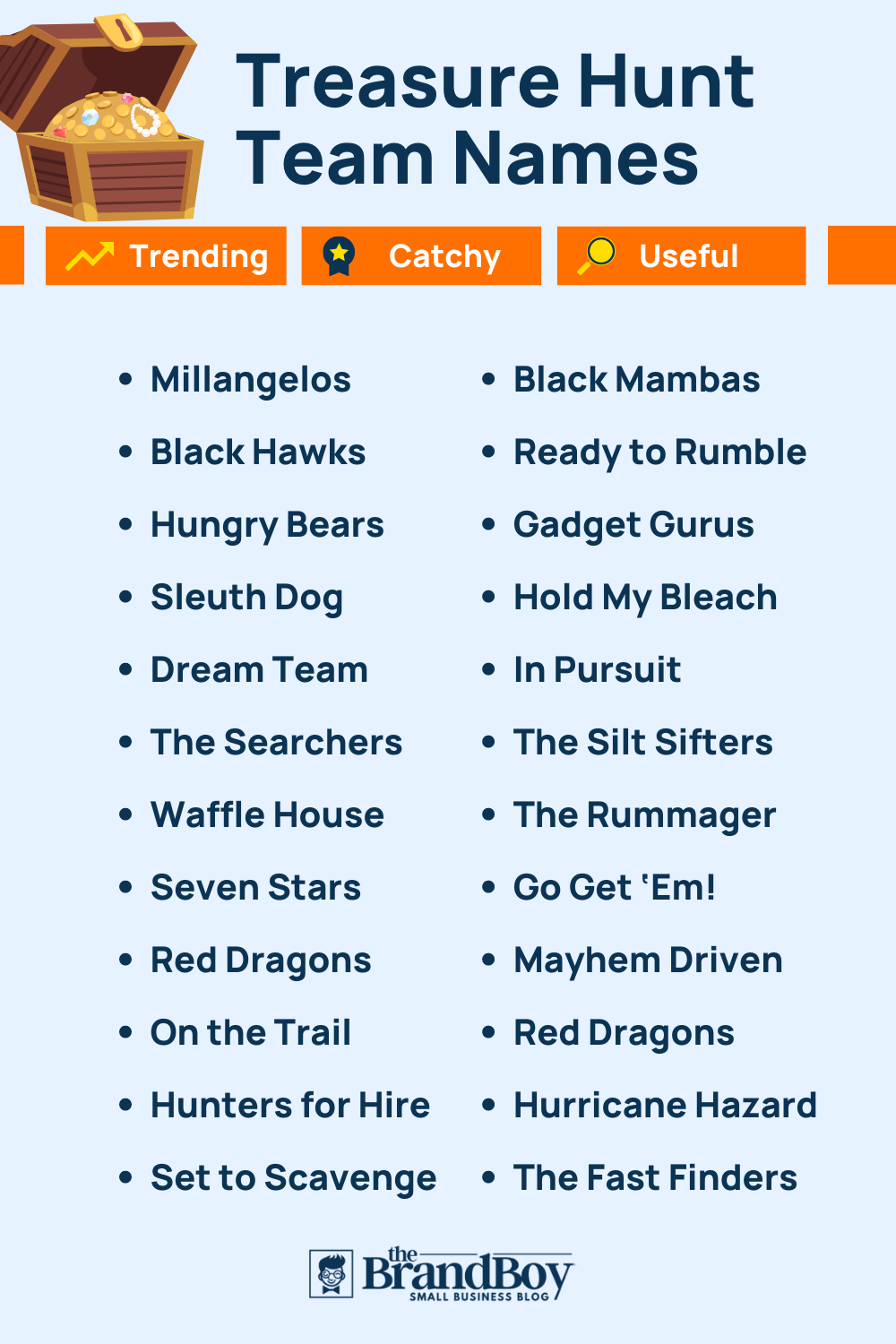 300 Cool Treasure Hunt Team Names Generator BrandBoy