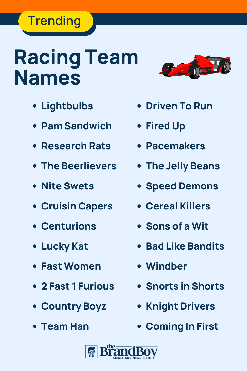 Racing Team Name Ideas