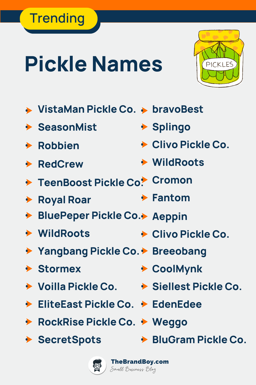 1022+ Pickle Business Names Ideas And Domains (Generator + Guide ...