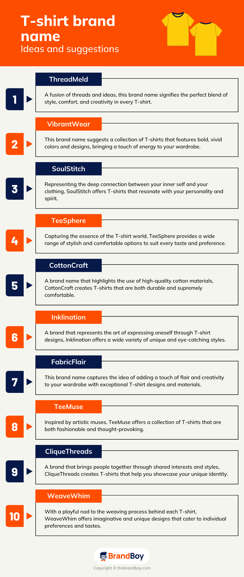 2050+ T-Shirt Business Name Ideas (Generator + Examples)