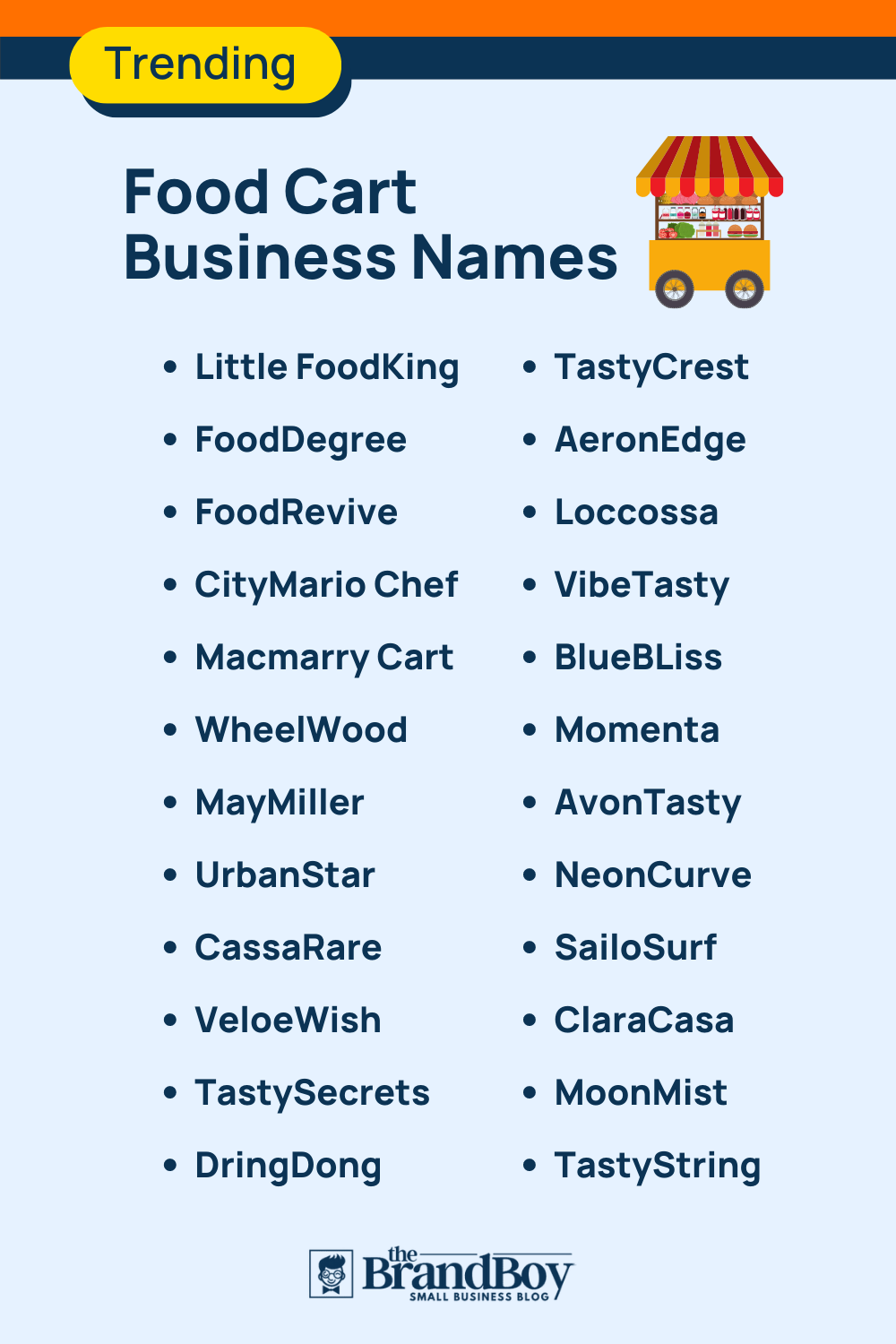 470+ Creative Food Cart Business Names (Video+Infographic)