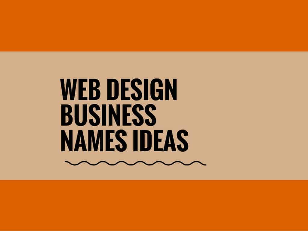 Web Design Business Name Ideas