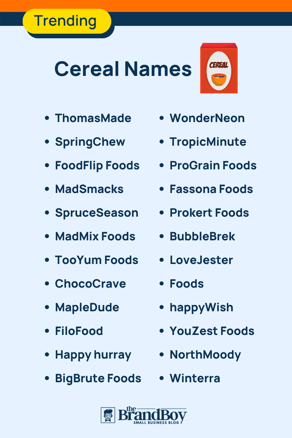 1003+ Cereal Brand Names Ideas with Generator | Small Business Blog