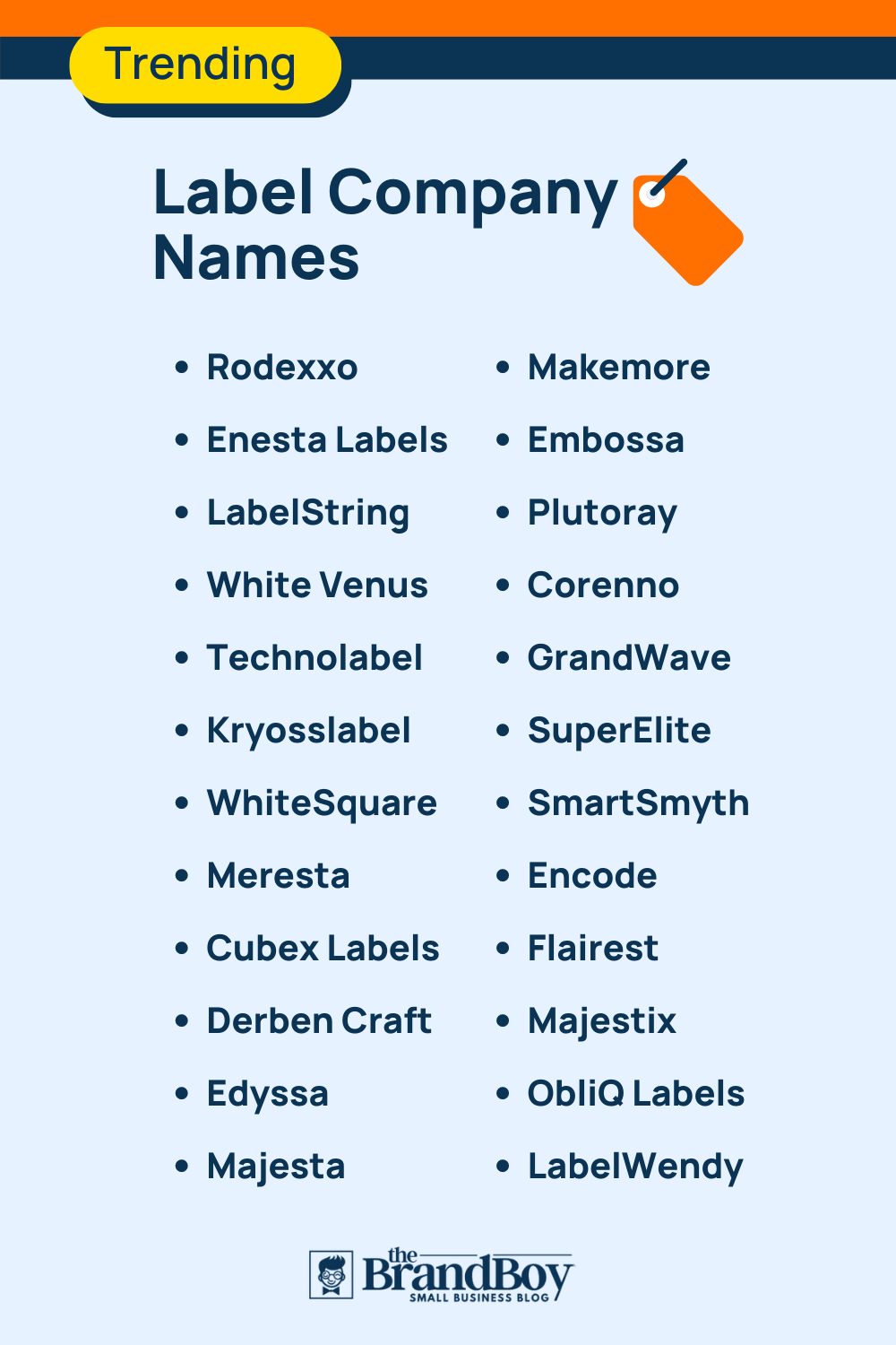 1005+ Label Company Name Ideas - theBrandBoy.Com