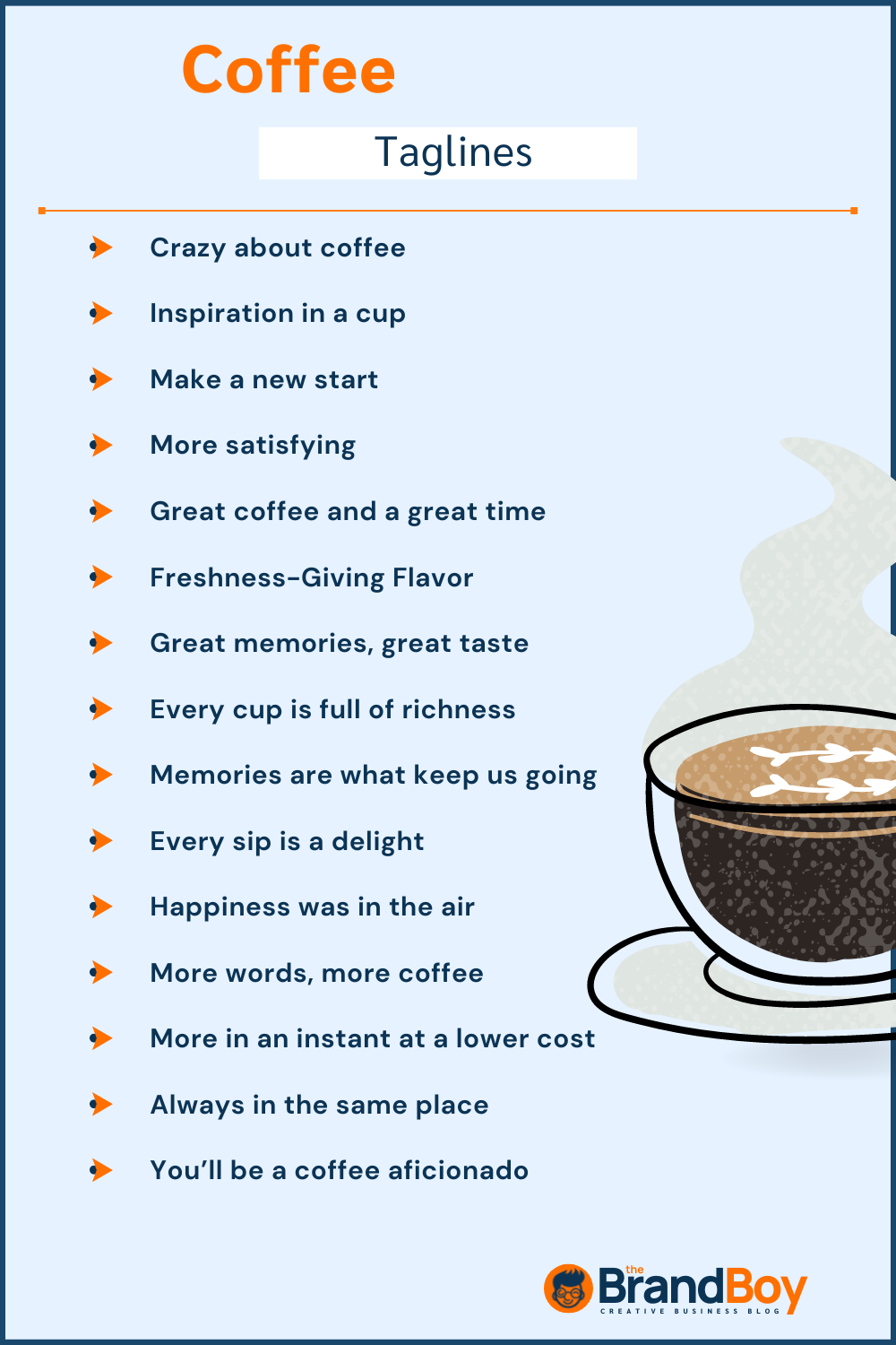 1300+ Coffee Slogans And Taglines (Guide + Generator) -TheBrandBoy