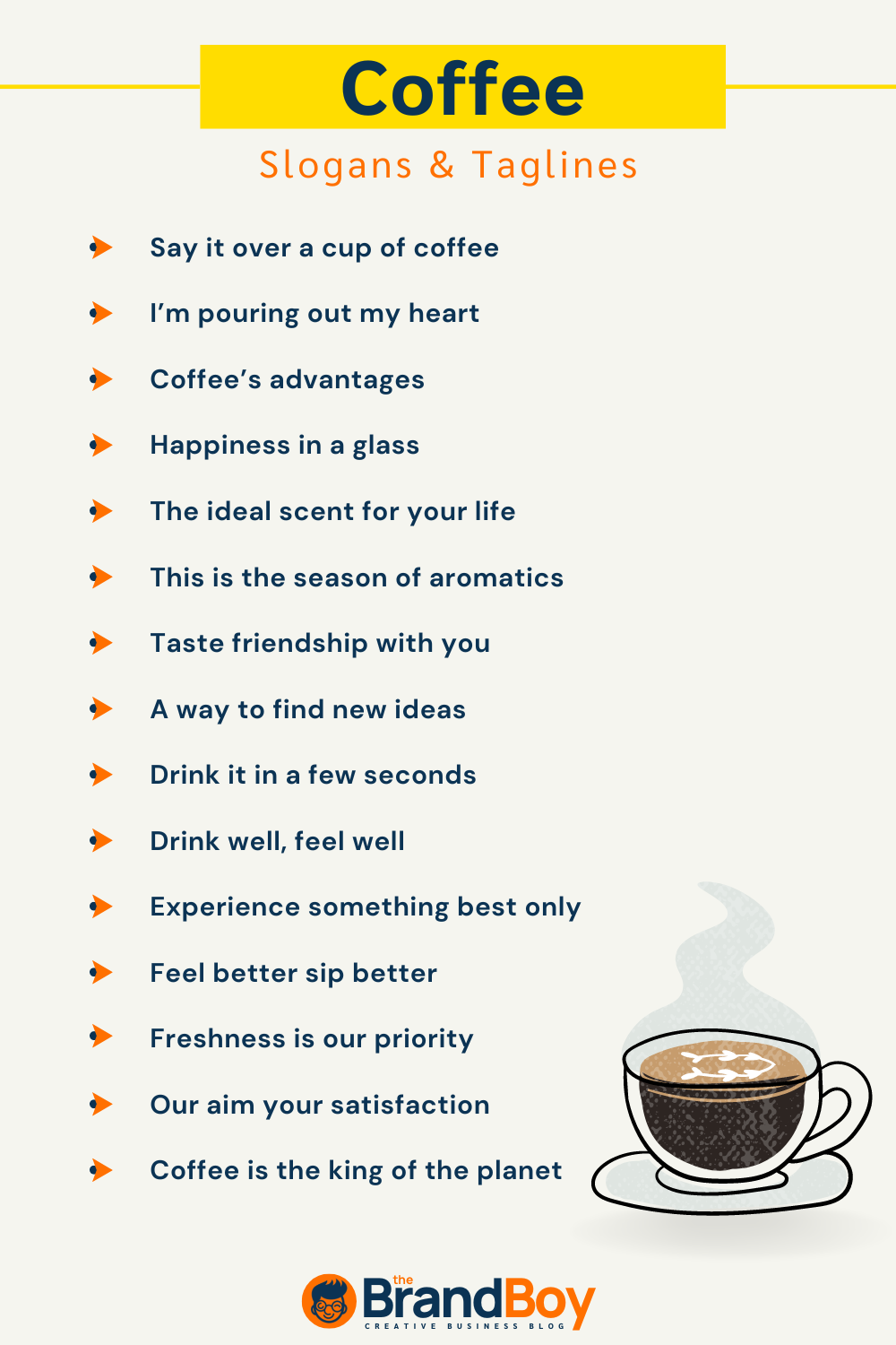 757+ Unique Coffee Slogans That'll Blow Your Mind -TheBrandBoy