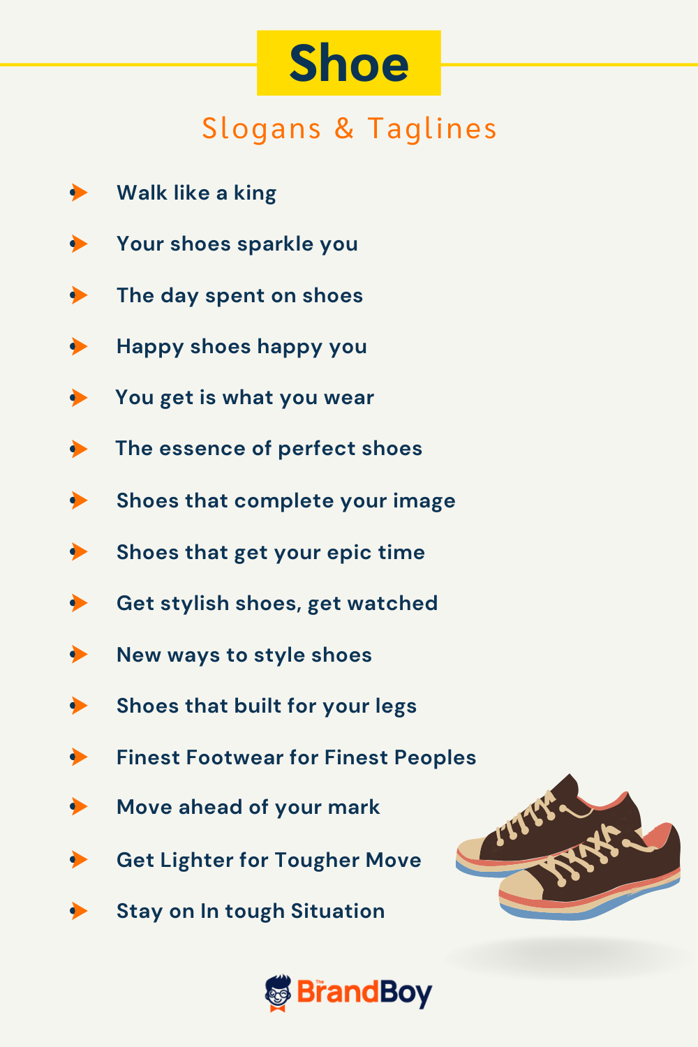 999+ Unique Shoe Slogans and Taglines (Generator + Guide) | Thebrandboy