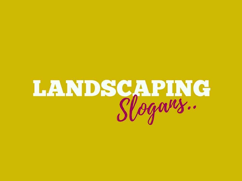 185 Catchy Landscape Business Slogans, Catchy Landscaping Slogans