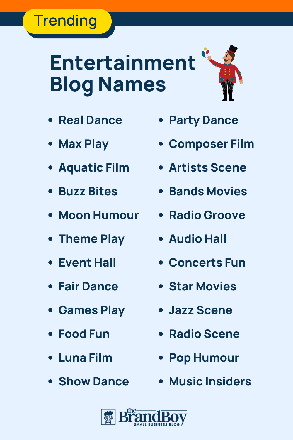 101+ Top Entertainment blogs and Pages names | thebrandboy