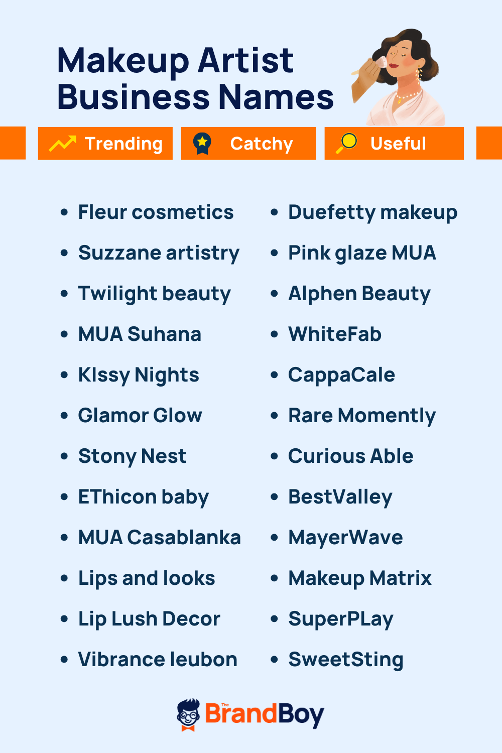 479+ Catchy MakeUp Artist Name Ideas ( Video+ Infographic)