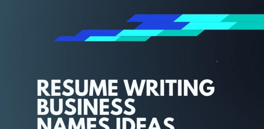 resume writing business names