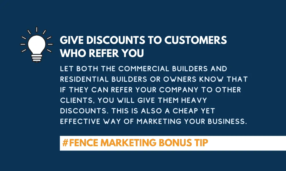 great fence marketing tips