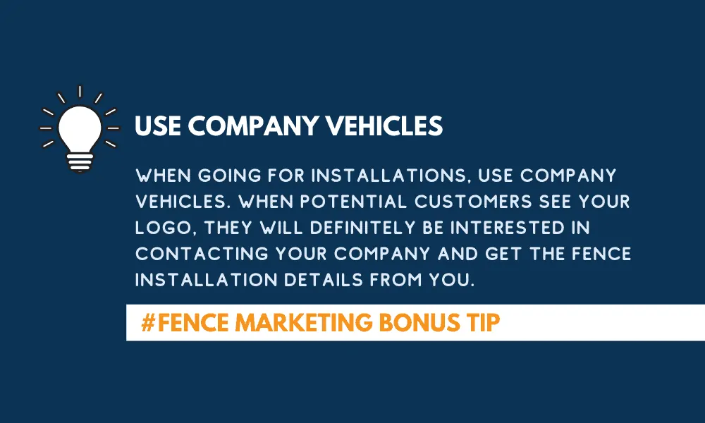 best fence marketing tips