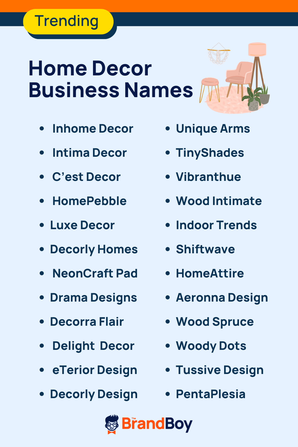 1022+ Home Decor Business Name Ideas ( Video+ Infographic)