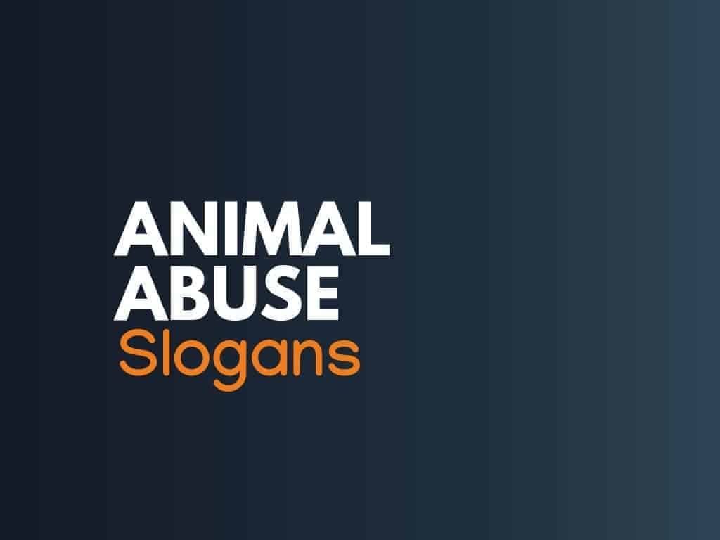222+ Great Animal Abuse Slogans 
