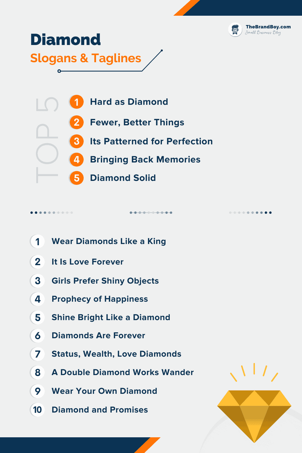 875+ Superb Diamond Slogans and Taglines (Generator + Guide) theBrandBoy