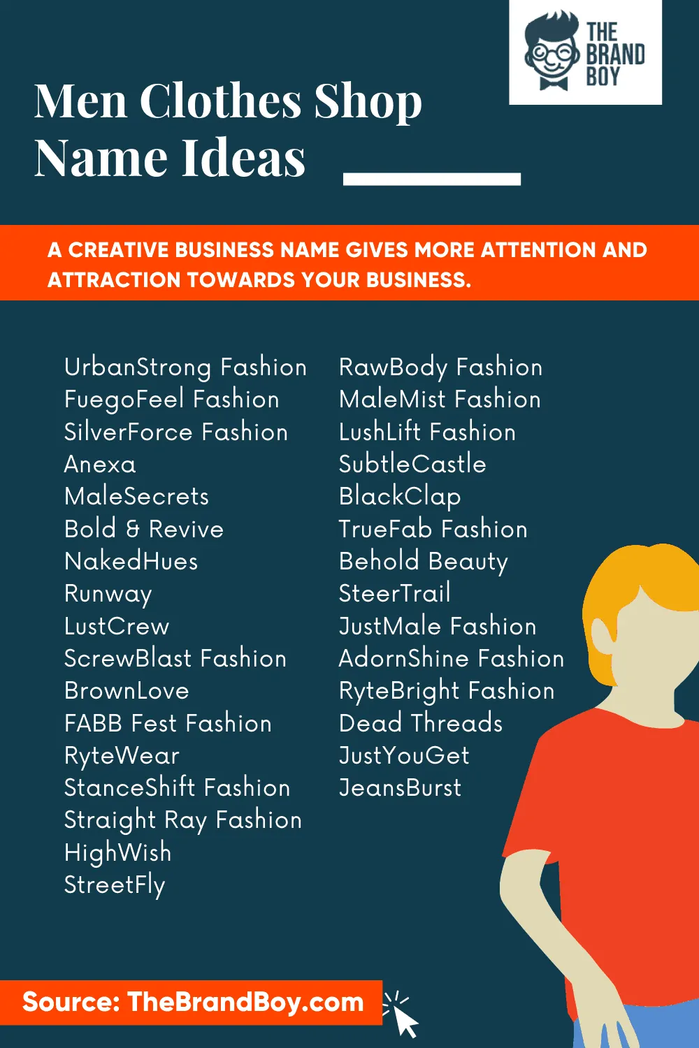 465 Creative Men Clothes Shop Names Ideas Video Infographic