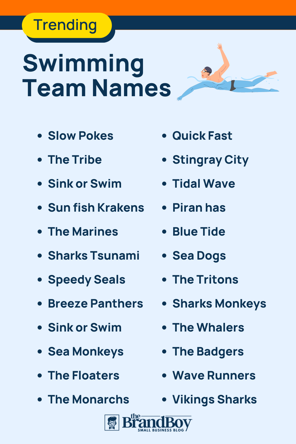 500 Cool Swimming Team Names Ideas (Generator) - BrandBoy