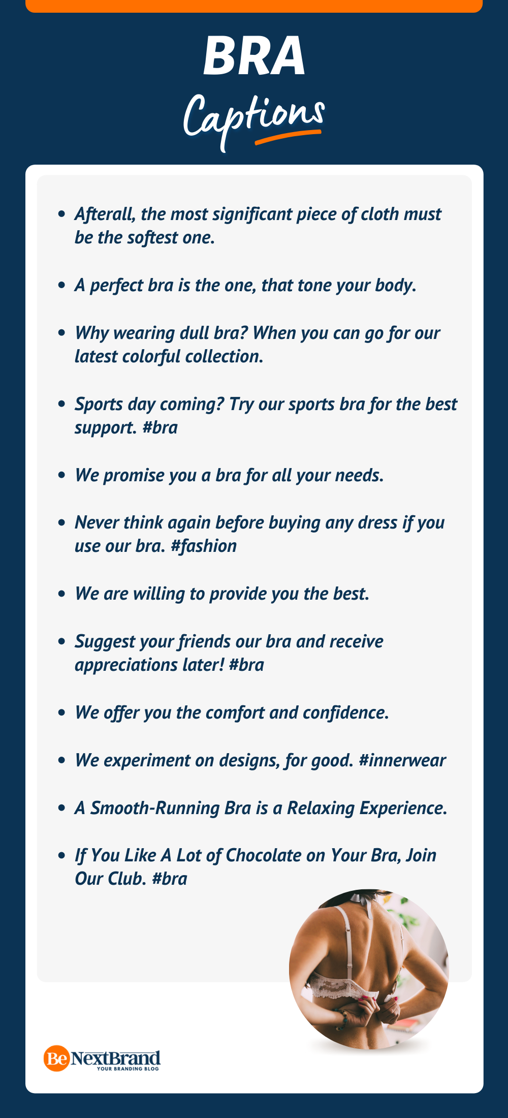 251+ Bra Captions for Instagram to Make Your Own